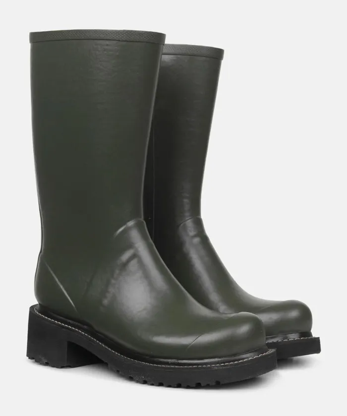 34 Rubber Boots With Zip 8211 Army Rainboots Ilse Jacobsen Rainboots Medium
