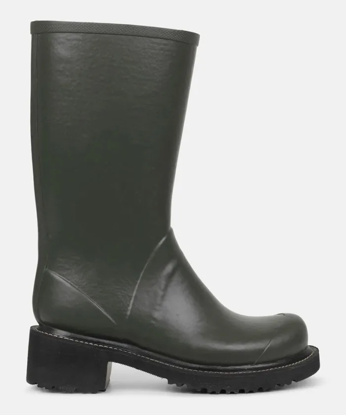 34 Rubber Boots With Zip 8211 Army Rainboots Ilse Jacobsen Rainboots Medium
