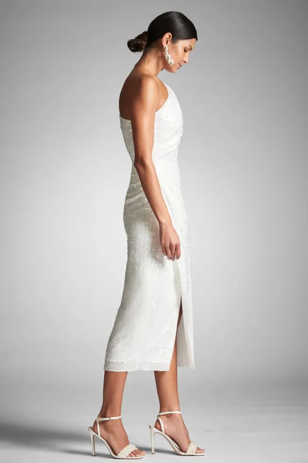 Aline Women Sachin and Babi Phoebe Dress 8211 Ivory Sequins