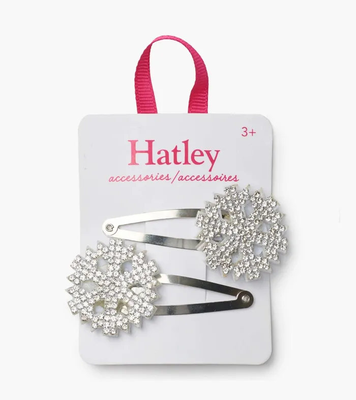 Accessories Girls Hatley Festive Snowflakes Snap Clips