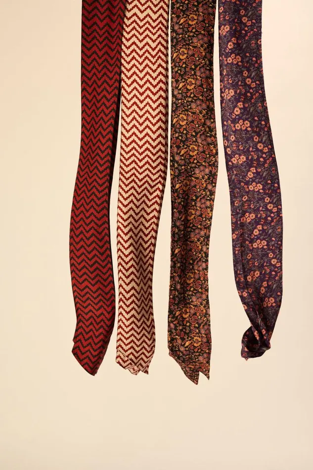 Accessories Shop Natalie Martin SASH BELT Petite Fleur Aubergine