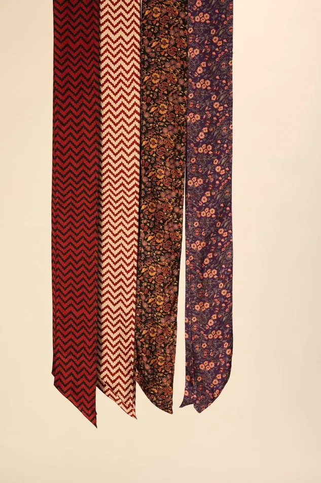 Accessories Shop Natalie Martin SASH BELT Petite Fleur Aubergine