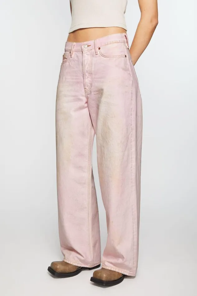 Acne Studios Baggy Fit Jeans 8211 1981F Pale Pink Women Jeans Acne Studios Baggy Fit Jeans 8211 1981F Pale Pink Women Jeans