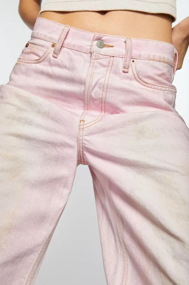 Acne Studios Baggy Fit Jeans 8211 1981F Pale Pink Women Jeans Acne Studios Baggy Fit Jeans 8211 1981F Pale Pink Women Jeans