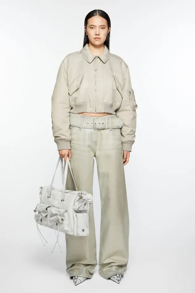 Acne Studios Bomber Jacket Fog Grey Women Outerwear