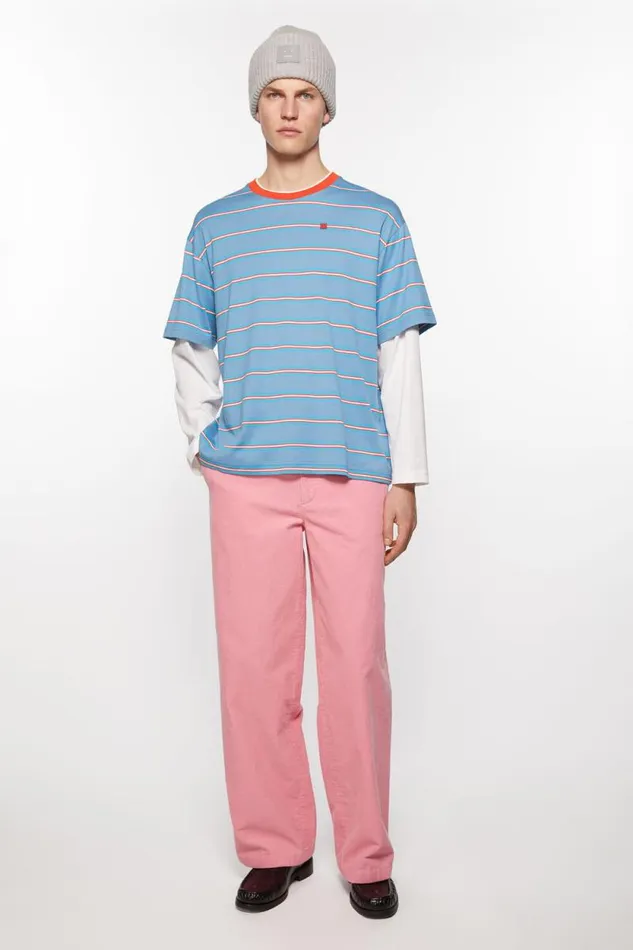 Acne Studios Cord Trousers Tango Pink Men Trousers Acne Studios Cord Trousers Tango Pink Men Trousers
