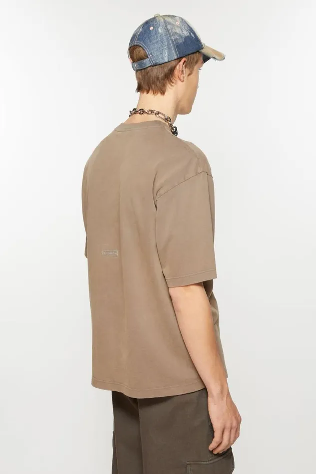 Acne Studios Crew Neck Tshirt 8211 Relaxed Unisex Fit Taupe Brown Men Tshirts Acne Studios Crew Neck Tshirt 8211 Relaxed Unisex Fit Taupe Brown Men Tshirts
