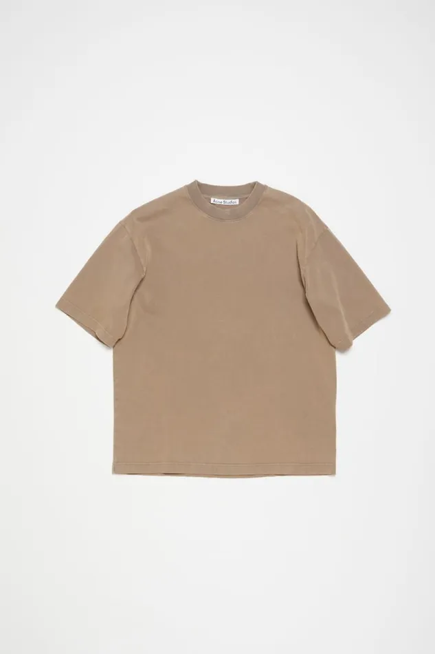 Acne Studios Crew Neck Tshirt 8211 Relaxed Unisex Fit Taupe Brown Men Tshirts Acne Studios Crew Neck Tshirt 8211 Relaxed Unisex Fit Taupe Brown Men Tshirts