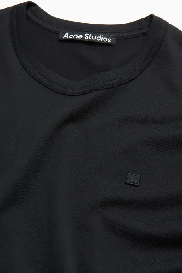 Acne Studios Crew Neck Tshirt Regular Fit Black Men Tshirts