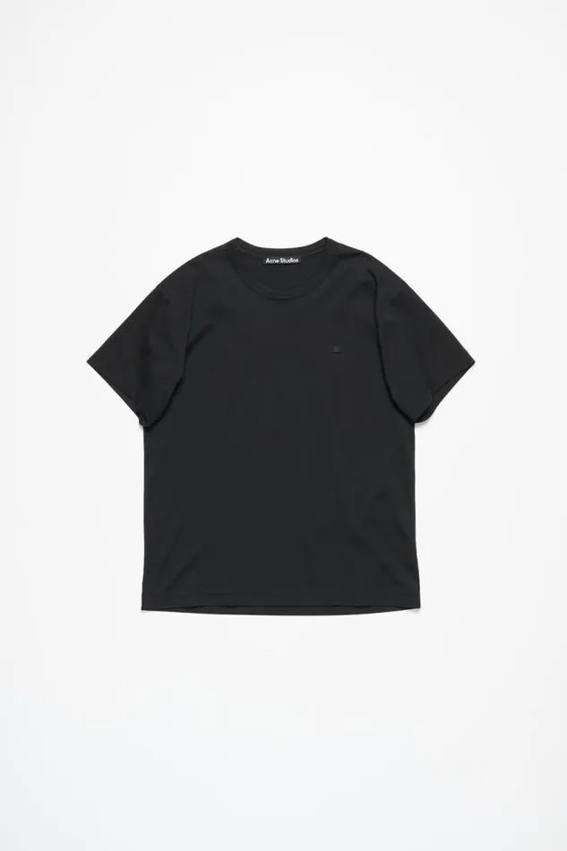 Acne Studios Crew Neck Tshirt Regular Fit Black Men Tshirts