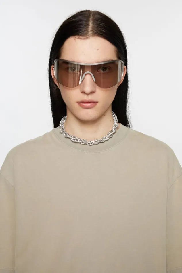 Acne Studios Crystal Cord Necklace Antique Silversilver Men Jewellery Acne Studios Crystal Cord Necklace Antique Silversilver Men Jewellery