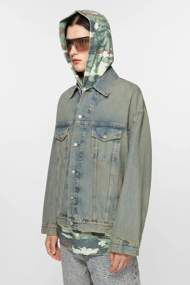 Acne Studios Denim Jacket 8211 Oversized Fit Bluebeige Men Outerwear Acne Studios Denim Jacket 8211 Oversized Fit Bluebeige Men Outerwear