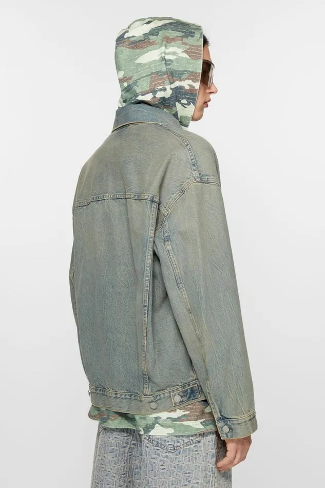Acne Studios Denim Jacket 8211 Oversized Fit Bluebeige Men Outerwear Acne Studios Denim Jacket 8211 Oversized Fit Bluebeige Men Outerwear