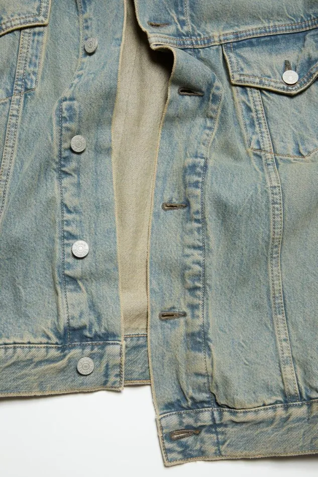 Acne Studios Denim Jacket 8211 Oversized Fit Bluebeige Men Outerwear Acne Studios Denim Jacket 8211 Oversized Fit Bluebeige Men Outerwear