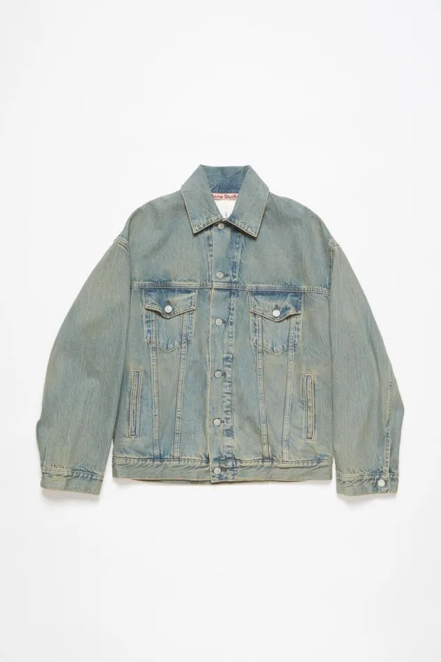 Acne Studios Denim Jacket 8211 Oversized Fit Bluebeige Men Outerwear Acne Studios Denim Jacket 8211 Oversized Fit Bluebeige Men Outerwear
