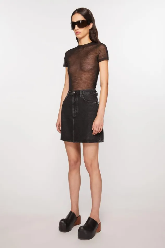 Acne Studios Denim Skirt Black Women Skirts Acne Studios Denim Skirt Black Women Skirts
