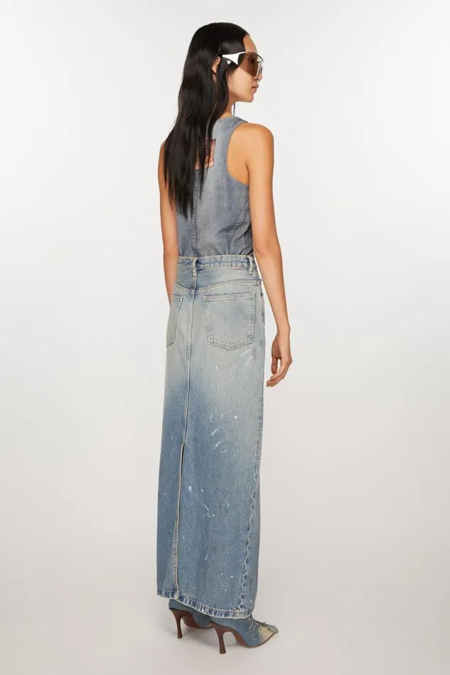Acne Studios Denim Skirt Light Blue Women Skirts