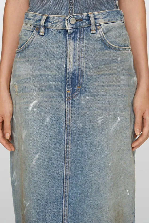Acne Studios Denim Skirt Light Blue Women Skirts