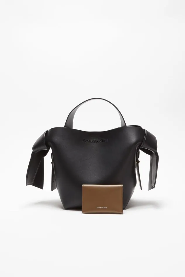 Acne Studios Folded Card Holder Camel Brown Men Small Leather Goods