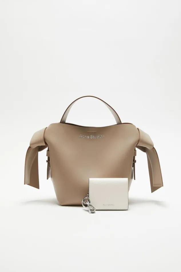 Acne Studios Folded Leather Wallet White Men Small Leather Goods