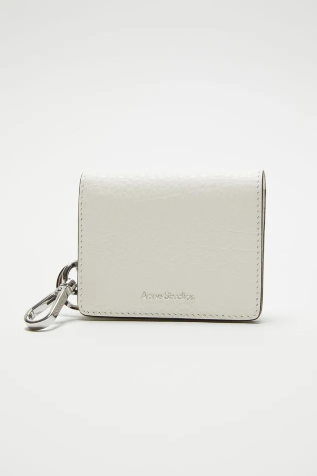 Acne Studios Folded Leather Wallet White Men Small Leather Goods