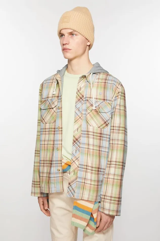 Acne Studios Hooded Overshirt Jacket Browngreen Women Outerwear Acne Studios Hooded Overshirt Jacket Browngreen Women Outerwear