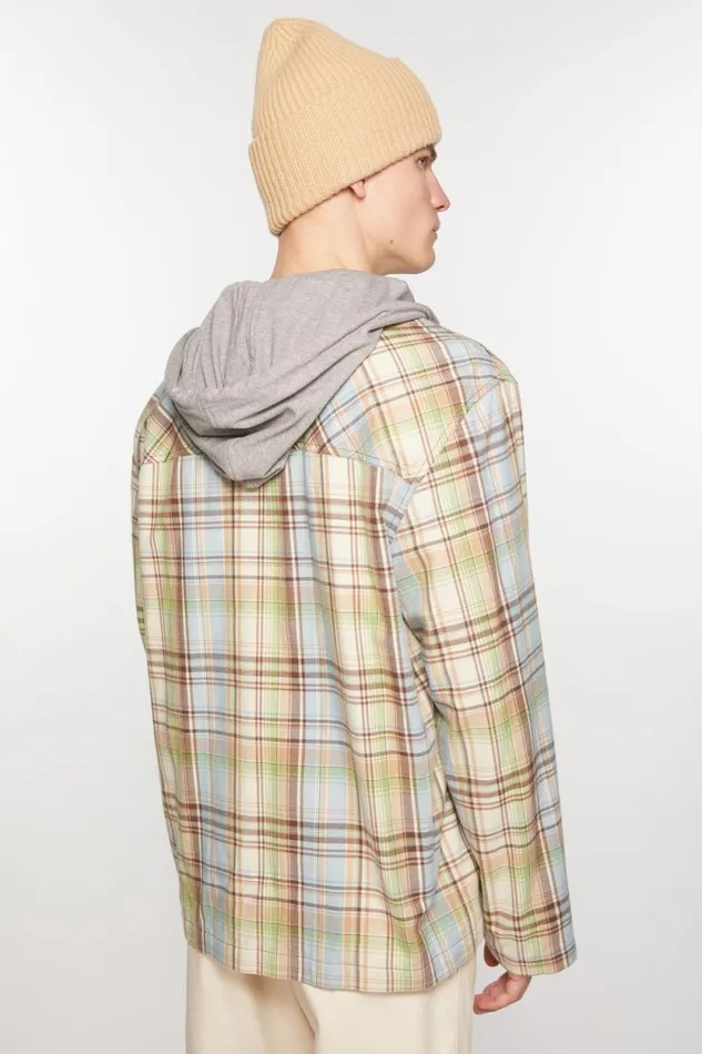 Acne Studios Hooded Overshirt Jacket Browngreen Women Outerwear Acne Studios Hooded Overshirt Jacket Browngreen Women Outerwear
