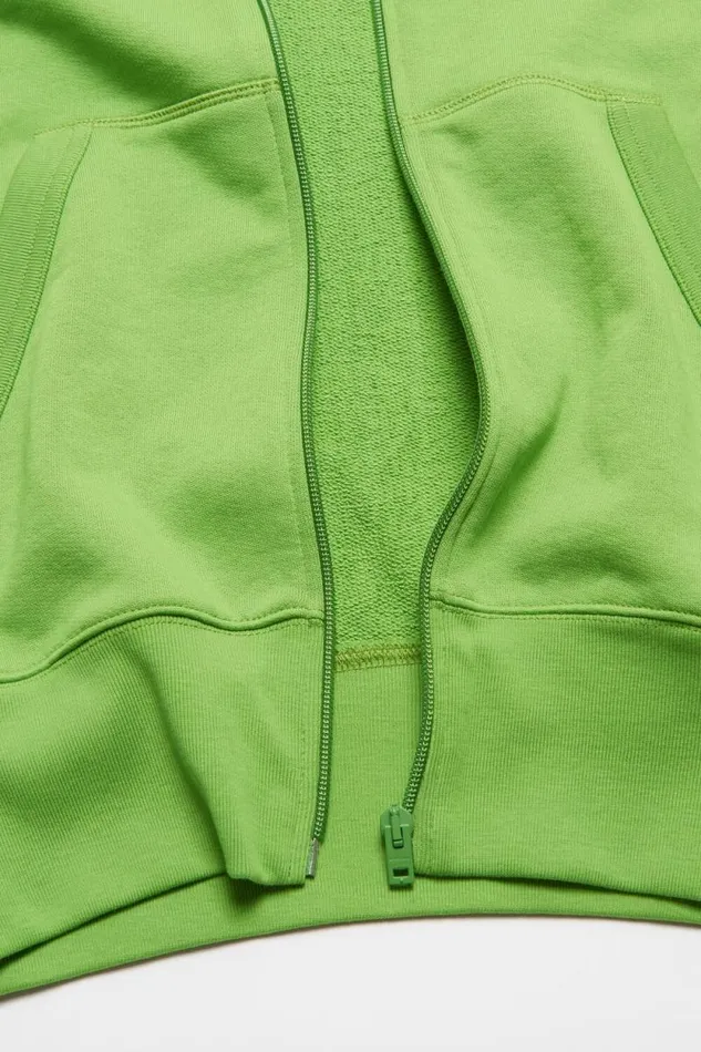 Acne Studios Hooded Zip Sweater Herb Green Women Sweatshirts Acne Studios Hooded Zip Sweater Herb Green Women Sweatshirts