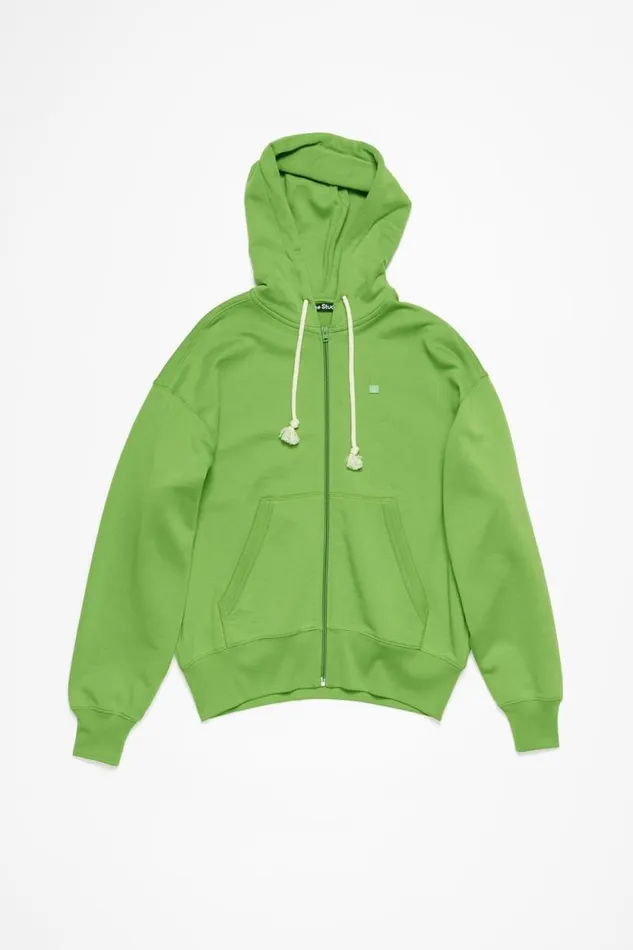 Acne Studios Hooded Zip Sweater Herb Green Women Sweatshirts Acne Studios Hooded Zip Sweater Herb Green Women Sweatshirts