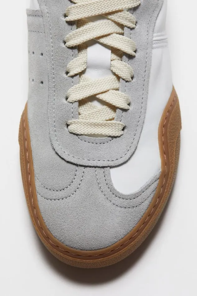 Acne Studios Laceup Sneakers Whitebrown Women Shoes Acne Studios Laceup Sneakers Whitebrown Women Shoes