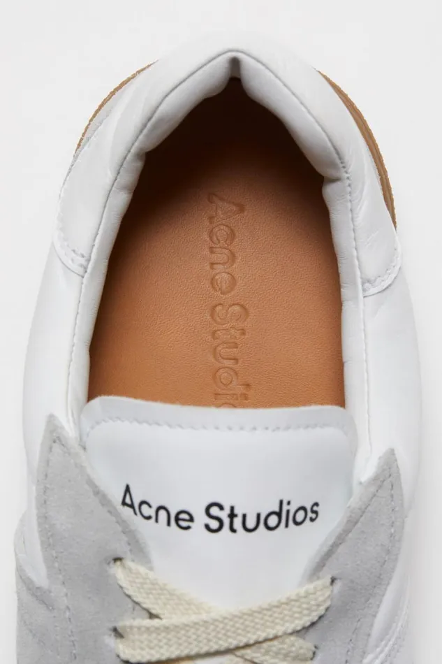 Acne Studios Laceup Sneakers Whitebrown Women Shoes Acne Studios Laceup Sneakers Whitebrown Women Shoes