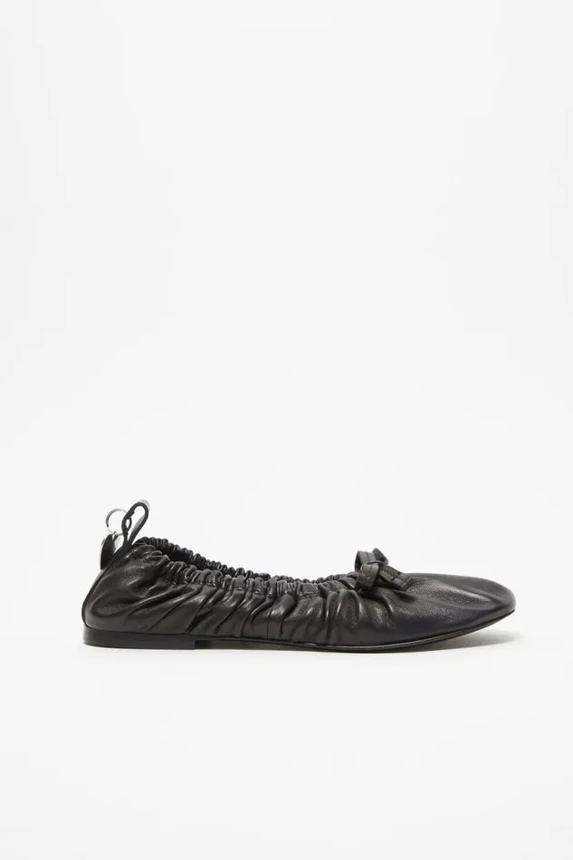 Acne Studios Leather Ballet Flat Black Women Shoes