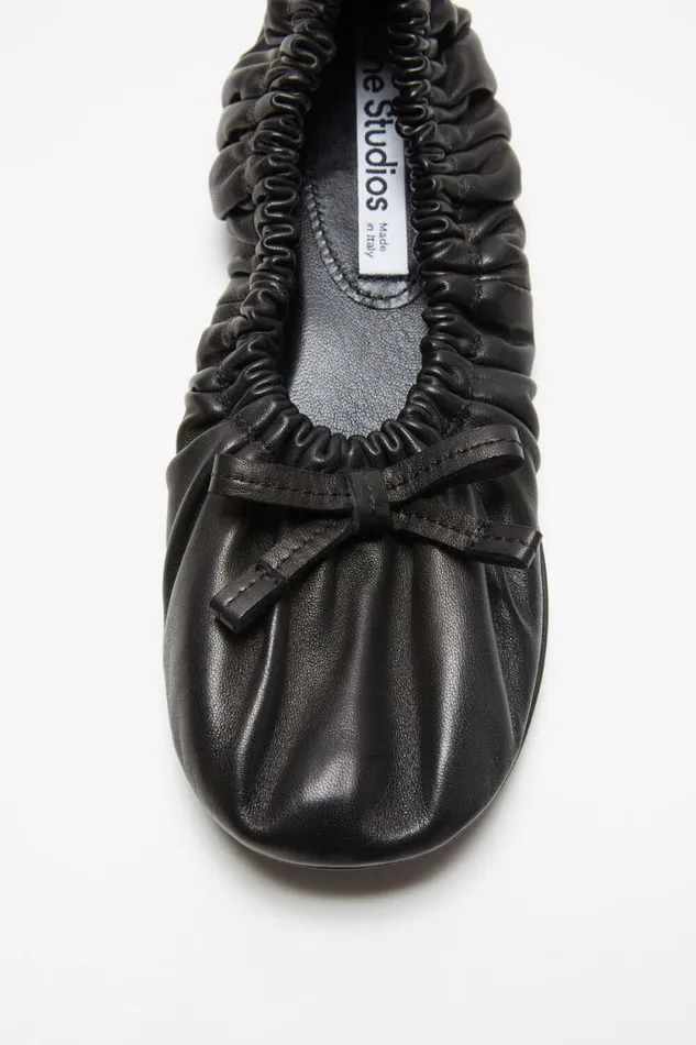 Acne Studios Leather Ballet Flat Black Women Shoes Acne Studios Leather Ballet Flat Black Women Shoes