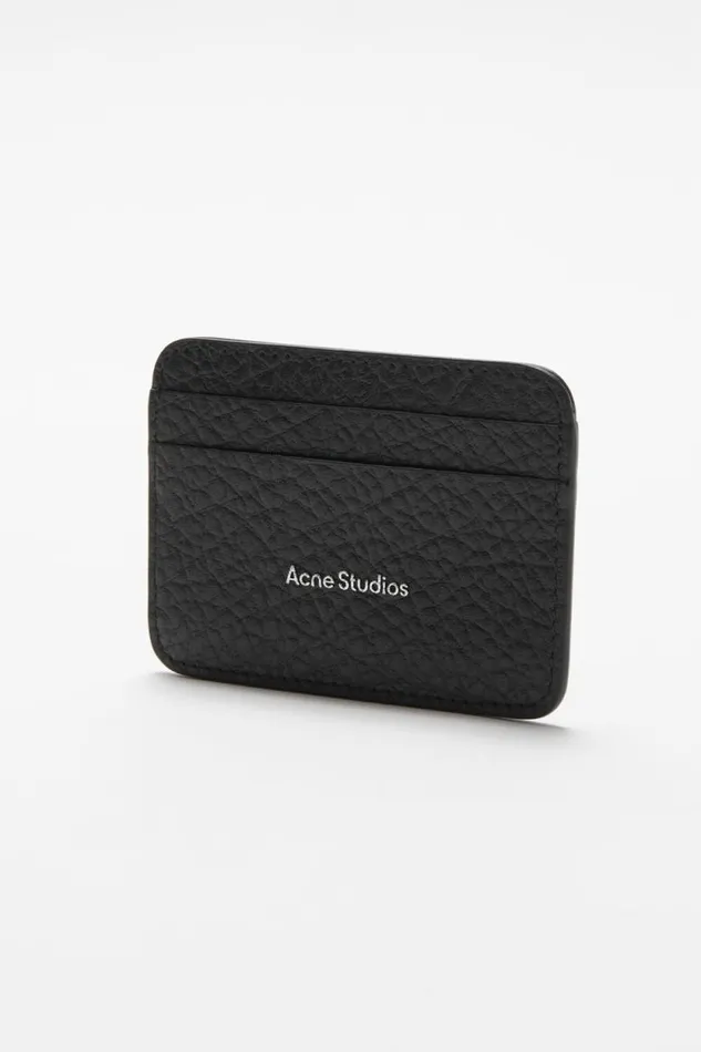 Acne Studios Leather Card Holder Black Men Small Leather Goods