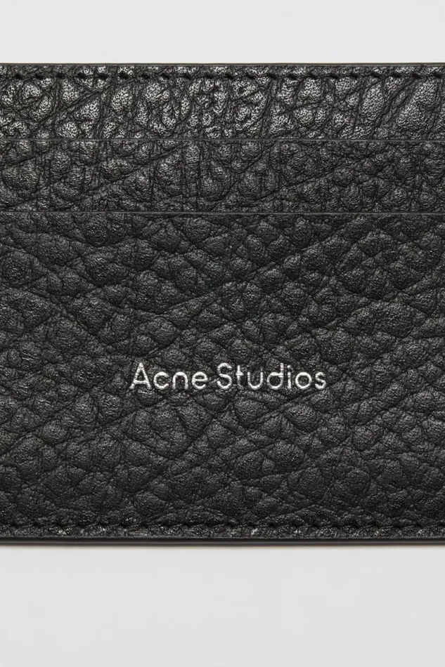 Acne Studios Leather Card Holder Black Men Small Leather Goods