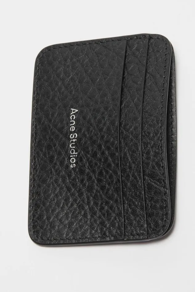 Acne Studios Leather Card Holder Black Men Small Leather Goods