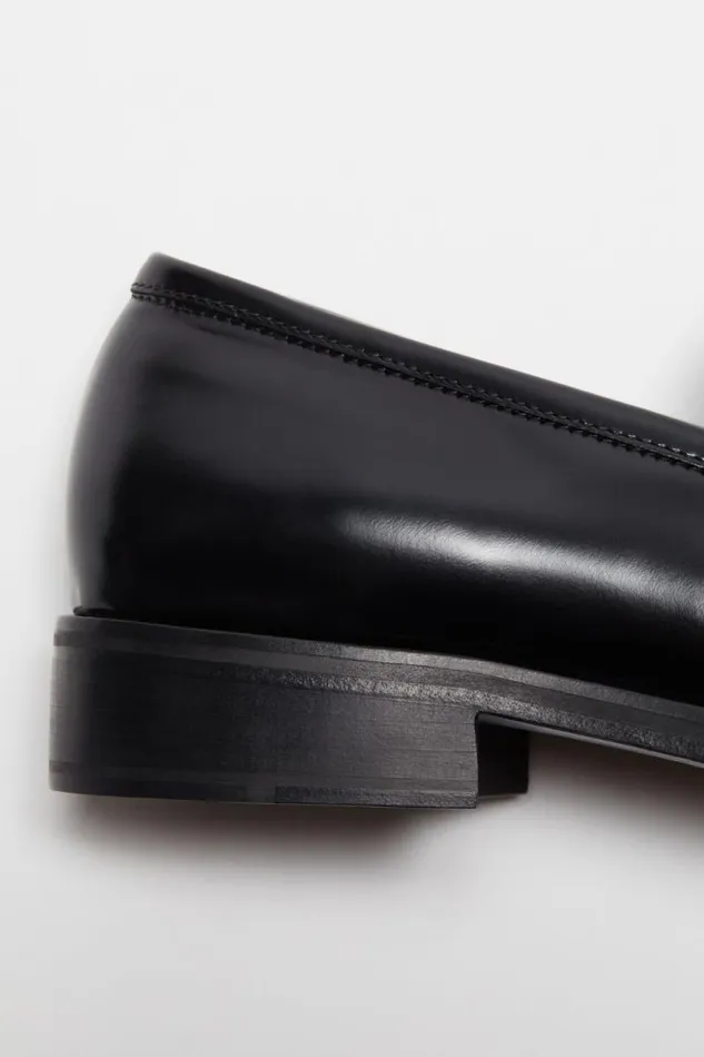 Acne Studios Leather Loafers Black Men Shoes