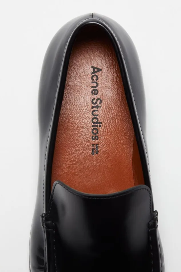 Acne Studios Leather Loafers Black Men Shoes
