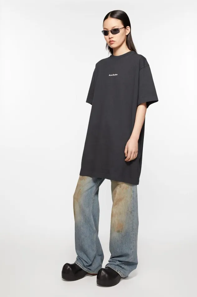 Acne Studios Leather Wood Clogs Black Women Shoes