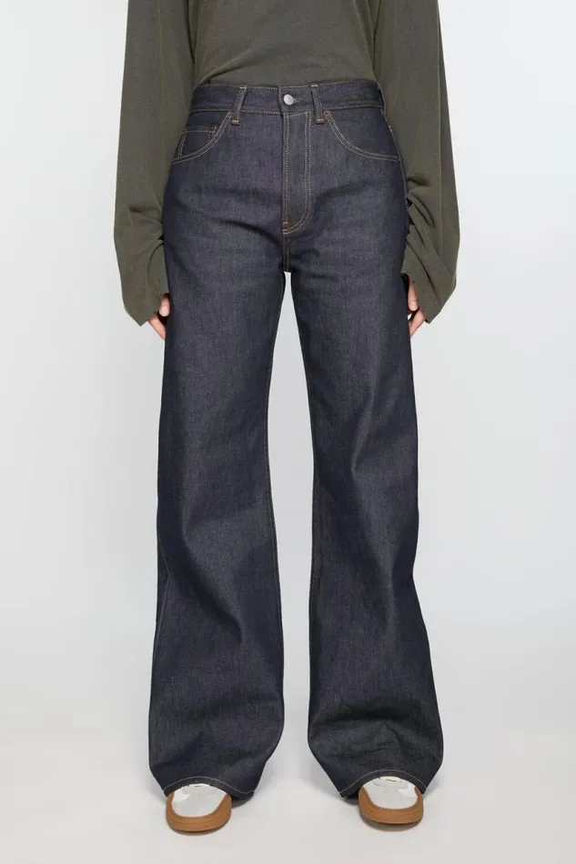 Acne Studios Loose Fit Jeans 8211 2021F Indigo Blue Women Jeans