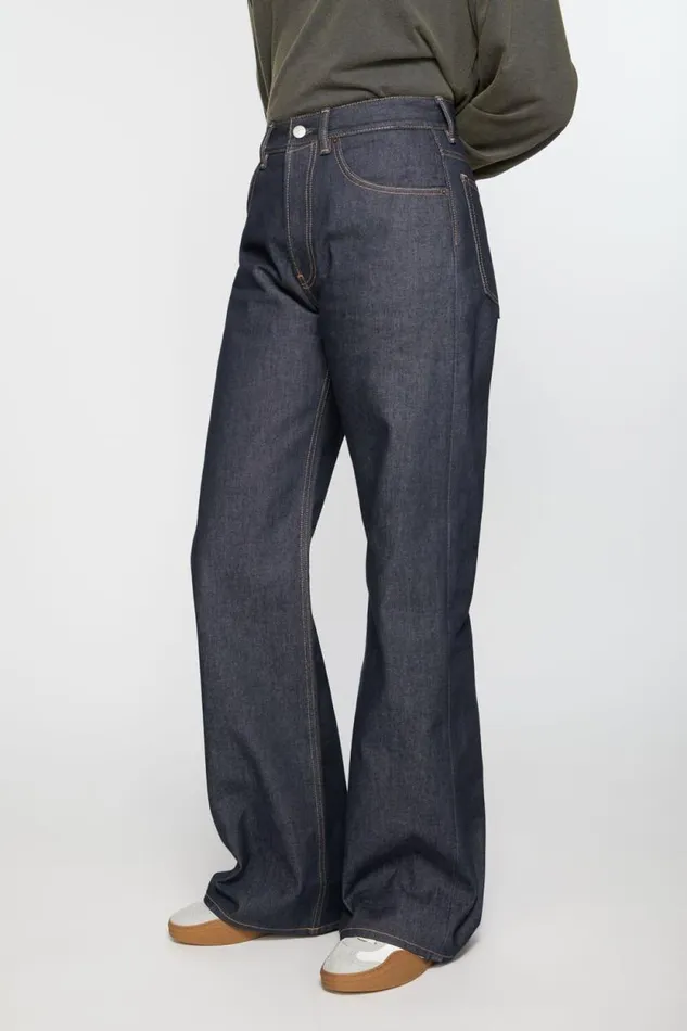 Acne Studios Loose Fit Jeans 8211 2021F Indigo Blue Women Jeans Acne Studios Loose Fit Jeans 8211 2021F Indigo Blue Women Jeans