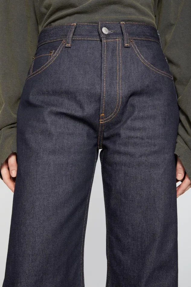 Acne Studios Loose Fit Jeans 8211 2021F Indigo Blue Women Jeans Acne Studios Loose Fit Jeans 8211 2021F Indigo Blue Women Jeans