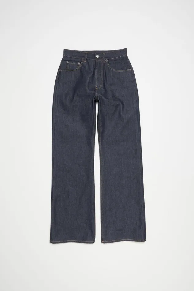 Acne Studios Loose Fit Jeans 8211 2021F Indigo Blue Women Jeans Acne Studios Loose Fit Jeans 8211 2021F Indigo Blue Women Jeans