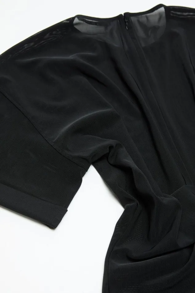 Acne Studios Mesh Tshirt Black Women Shirts and Blouses