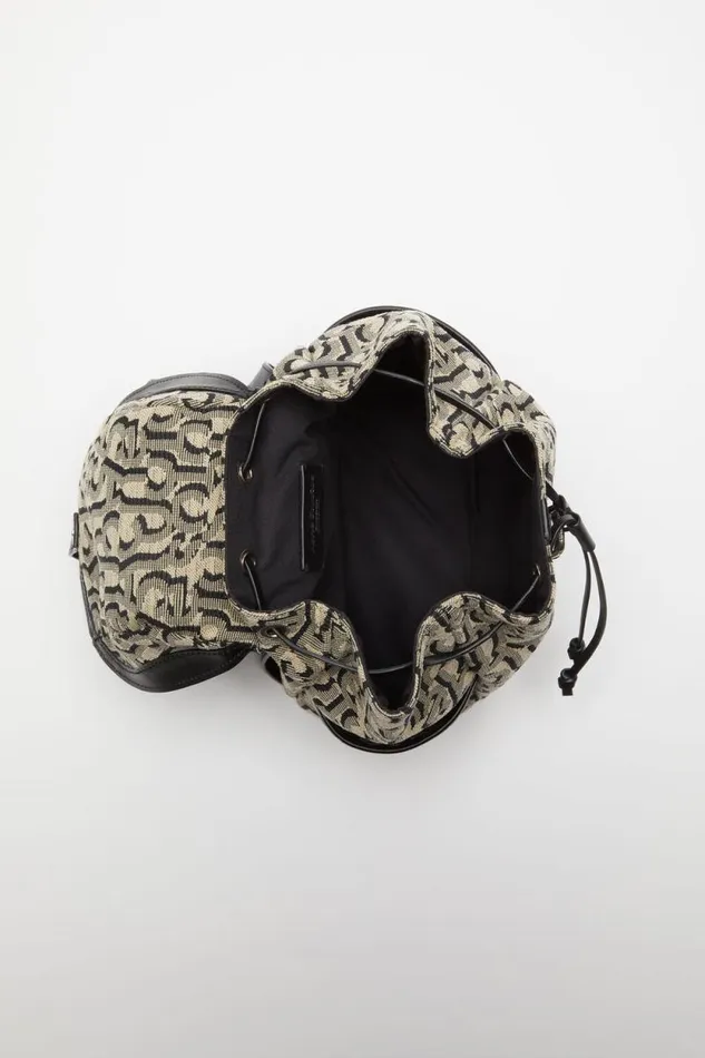 Acne Studios Mini Backpack Monogram Beigeblack Men Bags