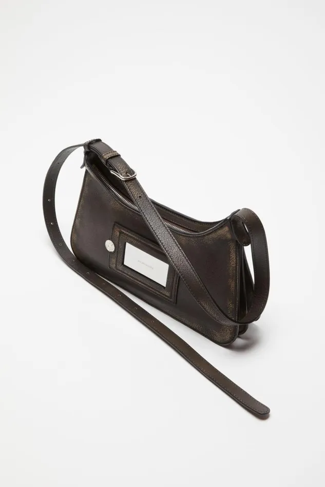 Acne Studios Platt Mini Shoulder Bag Dark Brownbeige Men Bags Acne Studios Platt Mini Shoulder Bag Dark Brownbeige Men Bags