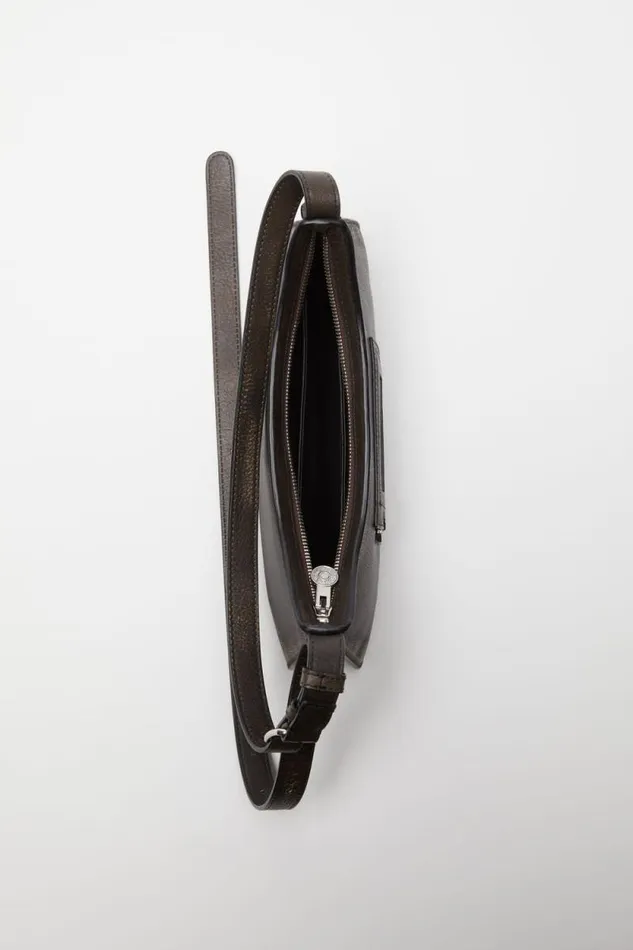 Acne Studios Platt Mini Shoulder Bag Dark Brownbeige Men Bags Acne Studios Platt Mini Shoulder Bag Dark Brownbeige Men Bags