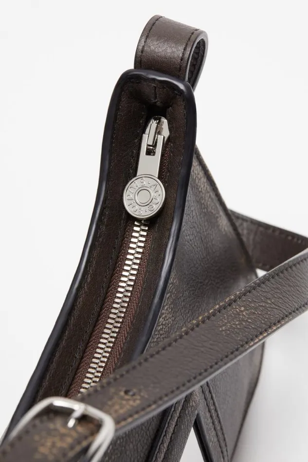 Acne Studios Platt Mini Shoulder Bag Dark Brownbeige Men Bags Acne Studios Platt Mini Shoulder Bag Dark Brownbeige Men Bags