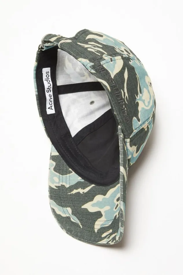 Acne Studios Printed Cap Blackblue Men Hats Acne Studios Printed Cap Blackblue Men Hats