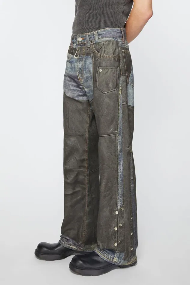 Acne Studios Printed Trousers Blueblack Men Jeans Acne Studios Printed Trousers Blueblack Men Jeans